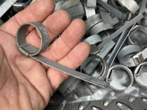 Lot of 83 Band-It J303 Preformed Clamps 1"x1/2"x.030" Galvanized Carbon Steel