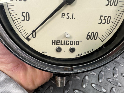 Helicoid Gauge 2473, 0-600 PSI, 5" Diameter