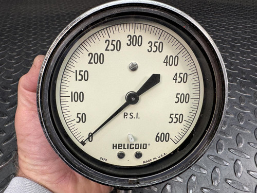 Helicoid Gauge 2473, 0-600 PSI, 5" Diameter