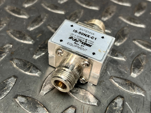 PolyPhaser IS-50NX-C1 Coaxial RF Surge Protector, DC Block, 375W, 50MHz - 700MHz Polyphasr