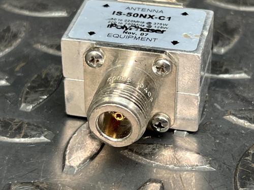 PolyPhaser IS-50NX-C1 Coaxial RF Surge Protector, DC Block, 375W, 50MHz - 700MHz