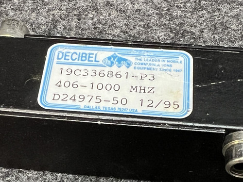 Decibel 19C336861-P3 Bidirectional RF Power Sensor 406-1000 MHz