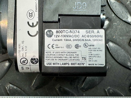 Allen Bradley 800T-QAH2G Push Button Switch, Momentary, 800T - Fast delivery from Obtainium Science & Industry Surplus - obtainsurplus.com