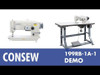  Consew 199RB Series Single Needle Drop Feed Large Bobbin Zig-Zag Sewing Machine with Table and Servo Motor 