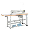  Consew 199RBL Series Single Needle Drop Feed Long Arm Zig-Zag Sewing Machine with Table and Servo Motor 