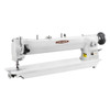  Consew 206RBL-25 Single Needle Compound 25 Inch Long Arm Walking Foot Sewing Machine with Table and Servo Motor 