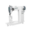  Siruba P727K-24 Double Needle Drop Feed Post Bed Sewing Machine with Table and Servo Motor 