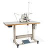 8100DT Drapery Button Sewing Direct Drive Industrial Machine Complete with Fully Assembled Table and Stand