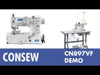  Consew CN897VF High-Speed Flat-Bed Coverstitch Machine with Table and Servo Motor 