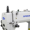  Speedway 303-PRO Single Needle Top & Bottom Feed Walking Foot Sewing Machine Complete Unit with Table and Servo Motor 