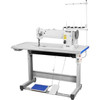  Speedway SW-4420-L18 Double Needle Long Arm Walking Foot Sewing Machine Complete Unit with Table and Servo Motor 