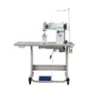  Speedway SW-82440-2-1-4 Heavy Duty Double Needle Post Bed Walking Foot Industrial Sewing Machine Complete Unit with Table and Servo Motor 
