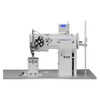  Speedway SW1760L-VS Double Needle Post Bed Heavy Duty Unison Feed Walking Foot Sewing Machine Complete Unit with Table and Servo Motor 