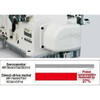  Juki MF7923D-H23-B56/UT57/MC37 3-Needle Cylinder-Bed Coverstitch Industrial Sewing Machine Complete Unit with Table and Servo Motor 