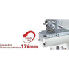  Juki MF-7223DU10-B64-UT42 3-Needle Small-Cylinder-Bed Coverstitch Industrial Sewing Machine Complete Unit with Table and Servo Motor 