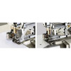  Juki MF-7523-E11B64/MD11/TC16B Industrial Flat-Bed Top and Bottom Coverstitch Machine Complete Unit with Table and Servo Motor 