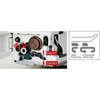  Juki MF-7523-E11B64/MD11/TC16B Industrial Flat-Bed Top and Bottom Coverstitch Machine Complete Unit with Table and Servo Motor 