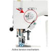  Juki DP-2100SZ Computer-Controlled Dry-Head Sleeve Setting Lockstitch Industrial Sewing Machine Complete Unit with Table and Stand 