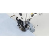  Juki DMN-5420N(D,F) Single Needle Direct Drive Needle Feed Sewing Machine with Automatic Thread Trimmer and Vertical Edge Trimmer Complete Unit with Table and Stand 