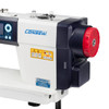  Consew 7360R-7DD-3 Single Needle Fully Automatic Direct Drive Lockstitch Industrial Sewing Machine Complete Unit with Table and Stand 