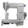 Speedway SW-9910 Heavy Duty Single Needle Triple Feed Post Bed Roller Foot Lockstitch Industrial Sewing Machine Complete Unit with Table and Servo Motor