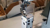  Consew 228R-11-2 New Model Single Needle Drop Feed Post Bed Sewing Machine with Table and Servo Motor 