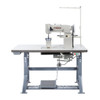  Consew 389RB-2 Heavy Duty Double Needle Post Bed Walking Foot ​Sewing Machine with Table and Servo Motor 