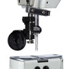  Consew 357R-2 Double Needle Post Bed Drop Feed Industrial Sewing Machine with Table and Servo Motor 