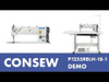  Consew Premier P1255RBLH-18-1 Single Needle 18" Long Arm Compound Feed Walking Foot Sewing Machine with Table and Servo Motor 