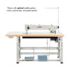 Consew 339RBL-25 Double Needle 25" Long Arm Compound Walking Foot Sewing Machine with Table and Servo Motor 