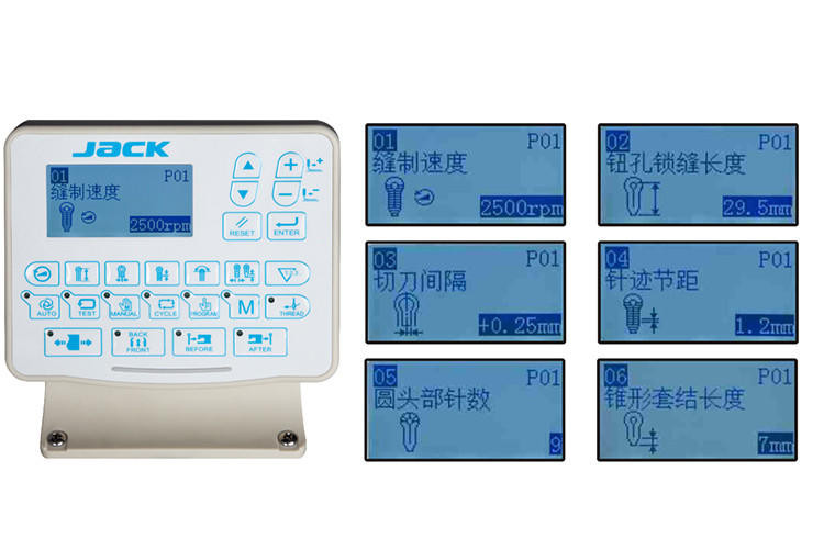 Jack JK-9820-02 Electronic Buttonhole Keyhole Eyelet Sewing