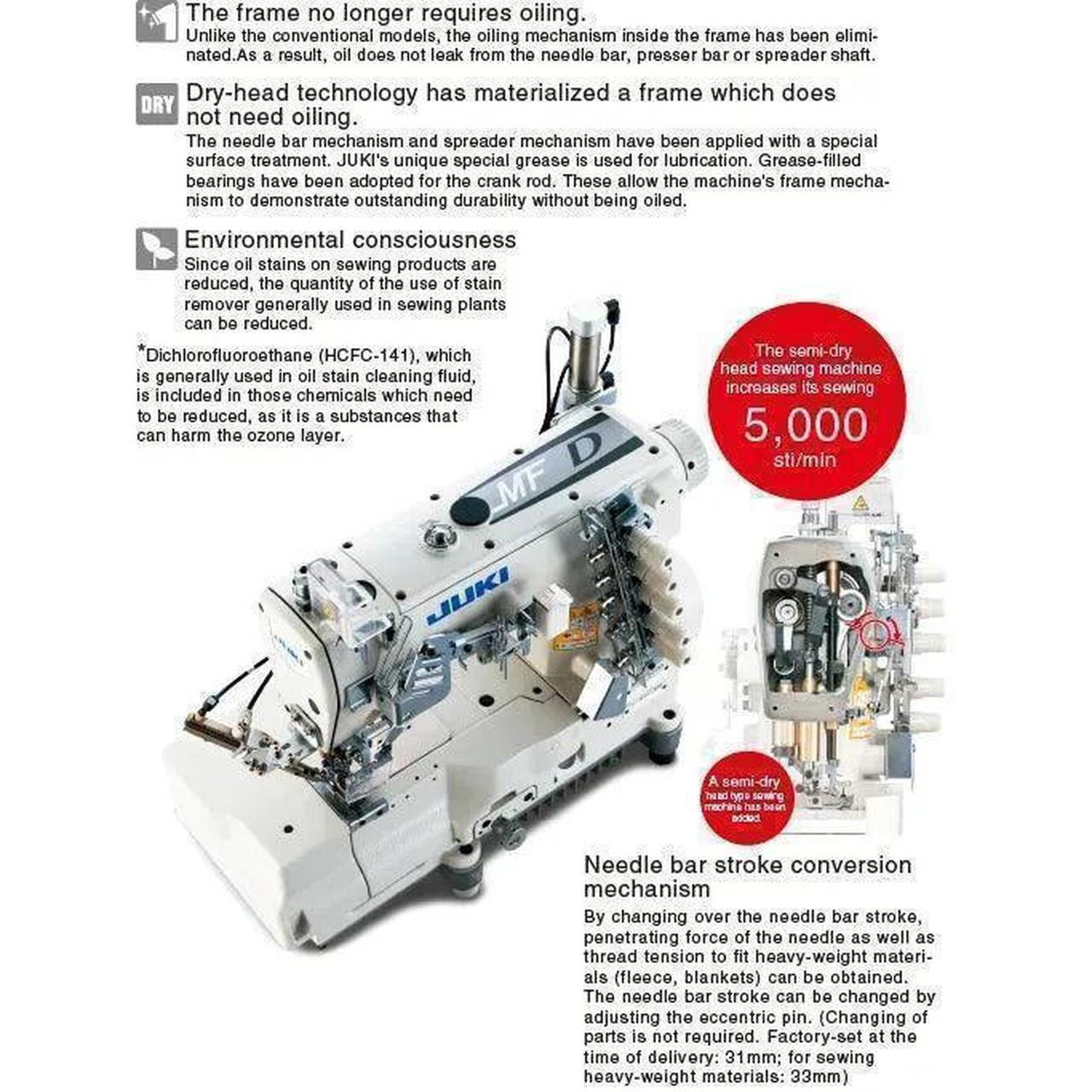 Juki MF-7523-E11B64/MD11/TC16B Industrial Flat-Bed Top and Bottom