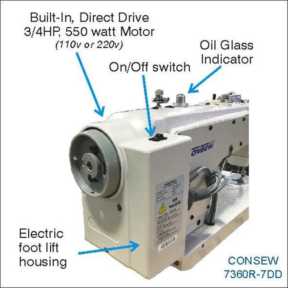 Consew 7360RB-7DD-DSM Single Needle Fully Automatic Programmable ...