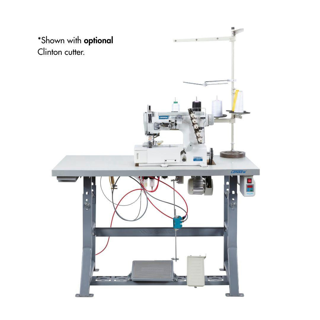 Consew CN897VF High-Speed Flat-Bed Coverstitch Machine with Table and ...