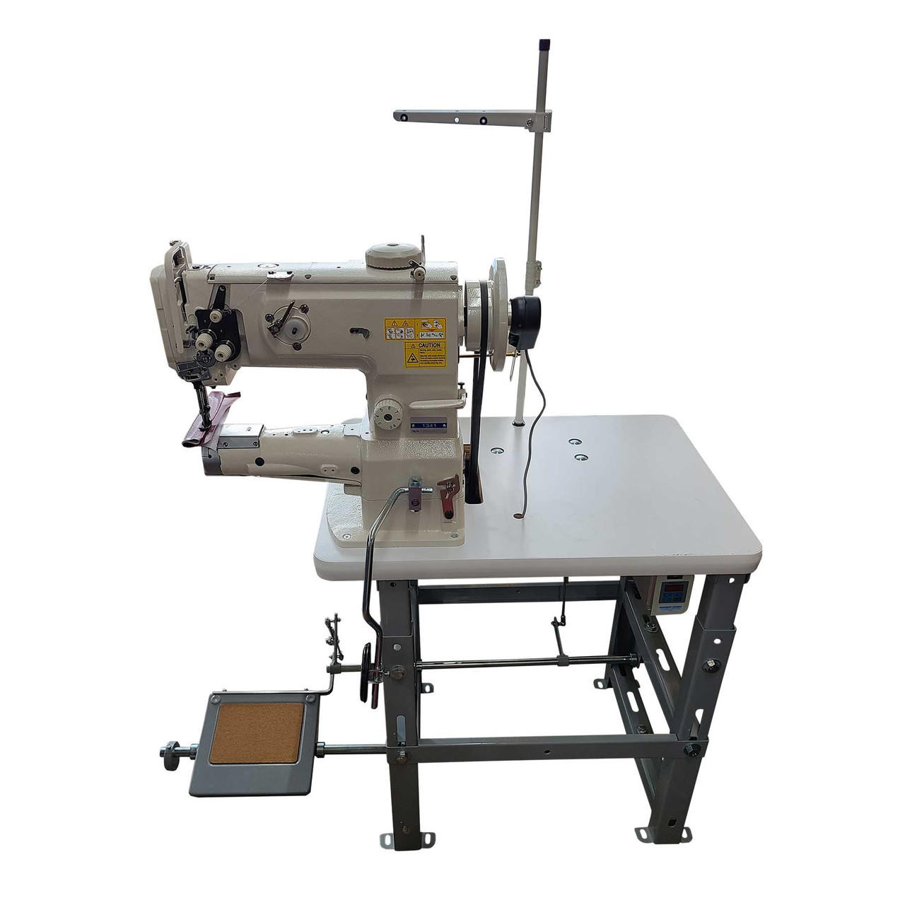 Yamata FY1341 Cylinder Arm Compound Walking Foot Sewing Machine Complete  with Space Saver Table and Servo-Motor