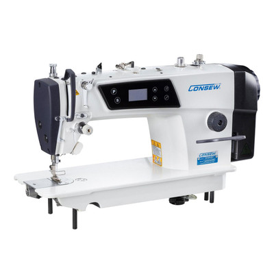  Consew 7360R-2DD-1 Single Needle Direct Drive Lockstitch Industrial Sewing Machine with Complete Tabling 