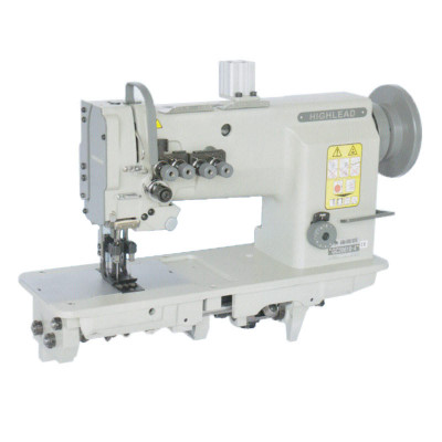  Highlead GC20618-4 4-Needle Compound Walking Foot Puller Feed Lockstitch Sewing Machine with Table and Servo Motor 