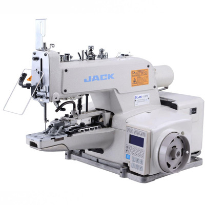 Jack T1377E-B Single Thread Direct Drive Fully Automatic Chainstitch Cross and Parallel Button Sewing Industrial Machine with Complete Tabling   Jack T1377E-B Single Thread Direct Drive Fully Automatic Chainstitch Cross and Parallel Button Sewing Industrial Machine with Complete Tabling