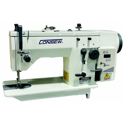 Consew CN2093R-DD Single Needle Drop Feed Zig-Zag Sewing Machine with Complete Tabling Consew CN2093R-DD Single Needle Drop Feed Zig-Zag Sewing Machine with Complete Tabling