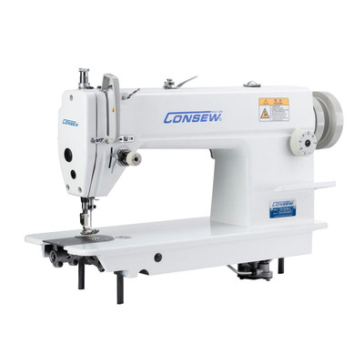  Consew 7360RH-2 Heavy Duty Single Needle Lockstitch Industrial Sewing Machine with Complete Tabling and Servo-Motor 