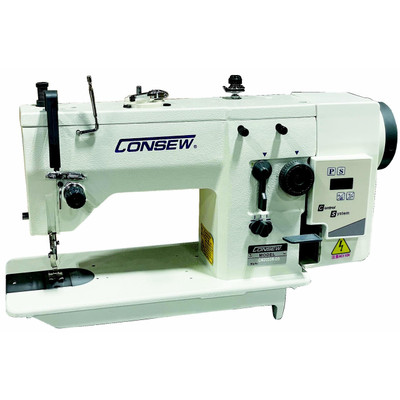 Consew CN2053R-DD Single Needle Drop Feed Zig-Zag Sewing Machine with Complete Tabling Consew CN2053R-DD Single Needle Drop Feed Zig-Zag Sewing Machine with Complete Tabling