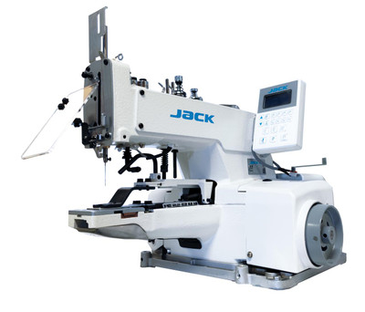 Jack T373G-Z Single Thread Direct Drive Fully Automatic Chainstitch Parallel Button Sewing Industrial Machine with Complete Tabling   Jack T373G-Z Single Thread Direct Drive Fully Automatic Chainstitch Parallel Button Sewing Industrial Machine with Complete Tabling