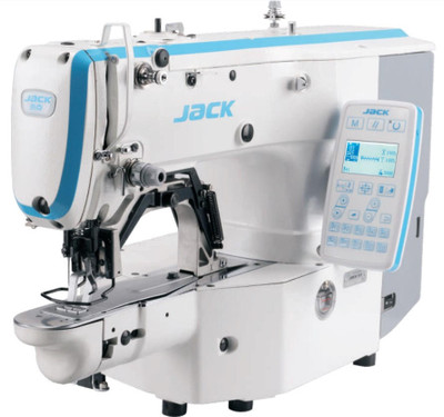 Jack T1900GH-DH Computer Controlled Heavy Material High Speed Bartacking Industrial Sewing Machine with Complete Fully Assembled Tabling Jack T1900GH-DH Computer Controlled Heavy Material High Speed Bartacking Industrial Sewing Machine with Complete Fully Assembled Tabling