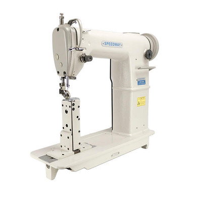 Speedway SW810 Heavy Duty Single Needle Post Bed Drop Feed Sewing Machine with Table and Servo Motor Speedway SW810 Heavy Duty Single Needle Post Bed Drop Feed Sewing Machine with Table and Servo Motor