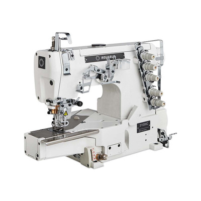 Reliable 3100IC Cylinder Bed Coverstitch Direct Drive Machine Complete with Fully Assembled Table and Stand   Reliable 3100IC Cylinder Bed Coverstitch Direct Drive Machine Complete with Fully Assembled Table and Stand