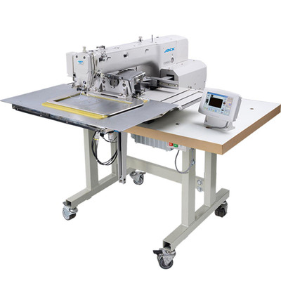 Jack JACK JK-T3020-DII High-Speed Industrial Sewing Machine with CTP Sensor Assembled with Table and Stand Included 
