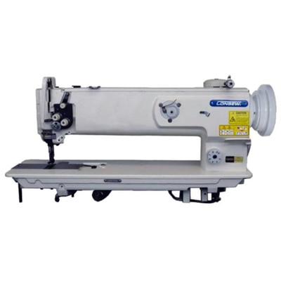  Consew P1510RBL-18 Single Needle Walking Foot Lockstitch Sewing Machine with Table and Servo Motor 