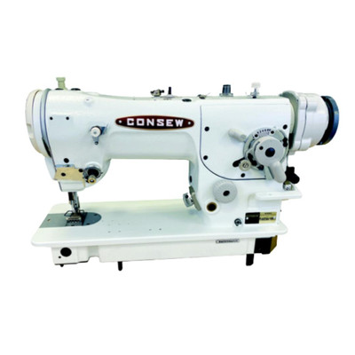  Consew 5457RB-DD Single Needle Direct Drive Compound Walking Foot Sewing Machine with Complete Tabling 