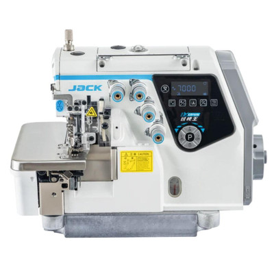  Jack C7-6-03-333 High Speed 6 Thread Overlock Machine Complete Unit with Table and Stand 
