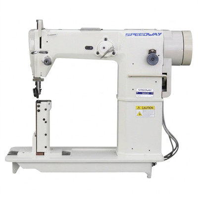  Speedway SW-810D Single Needle Post Bed Lockstitch Sewing Machine Complete Unit with Table and Stand 